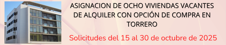 Asignación de 8 viviendas en alquiler con opción de compra en Torrero